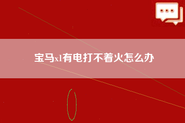 宝马x1有电打不着火怎么办