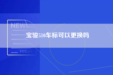 宝骏510车标可以更换吗