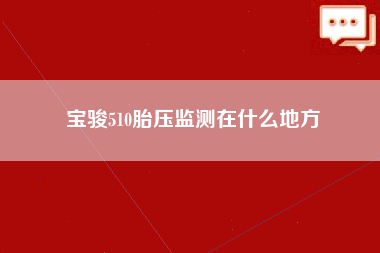 宝骏510胎压监测在什么地方