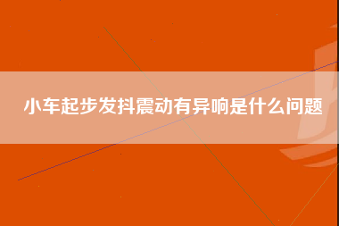 小车起步发抖震动有异响是什么问题