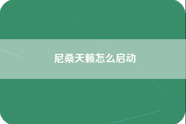 尼桑天籁怎么启动