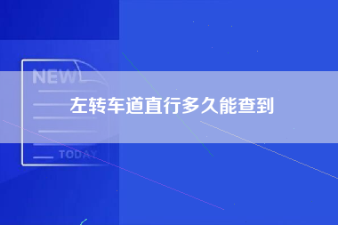 左转车道直行多久能查到