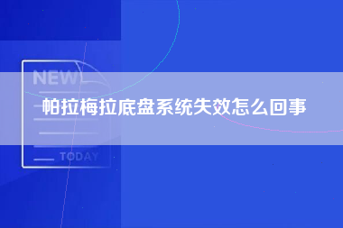 帕拉梅拉底盘系统失效怎么回事