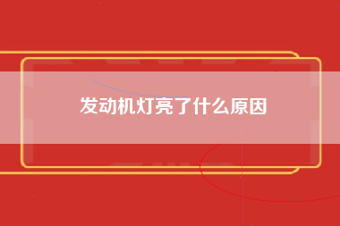 发动机灯亮了什么原因