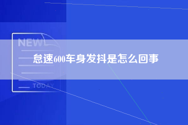 怠速600车身发抖是怎么回事