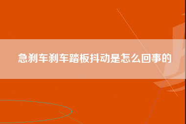 急刹车刹车踏板抖动是怎么回事的