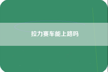 拉力赛车能上路吗