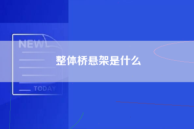 整体桥悬架是什么