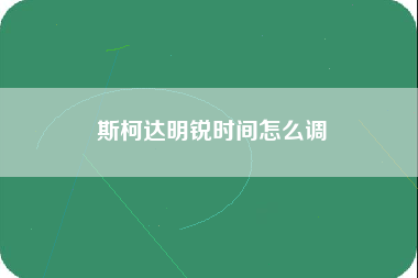 斯柯达明锐时间怎么调