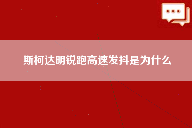 斯柯达明锐跑高速发抖是为什么