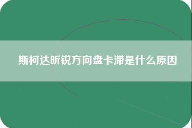 斯柯达昕锐方向盘卡滞是什么原因