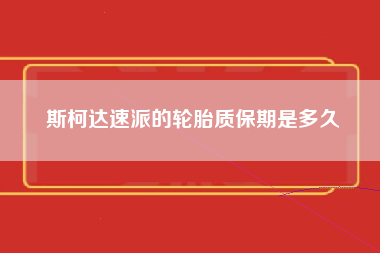 斯柯达速派的轮胎质保期是多久