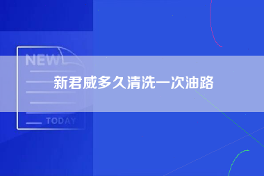 新君威多久清洗一次油路