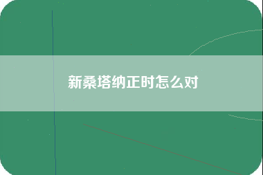 新桑塔纳正时怎么对